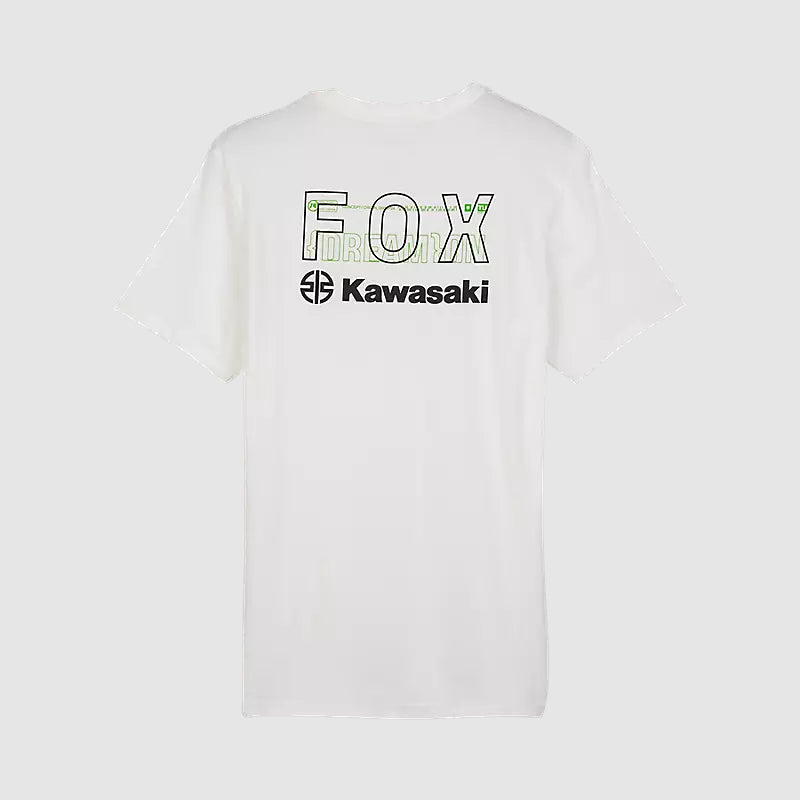 Polera Lifestyle Fox x Kawasaki II Blanco Fox