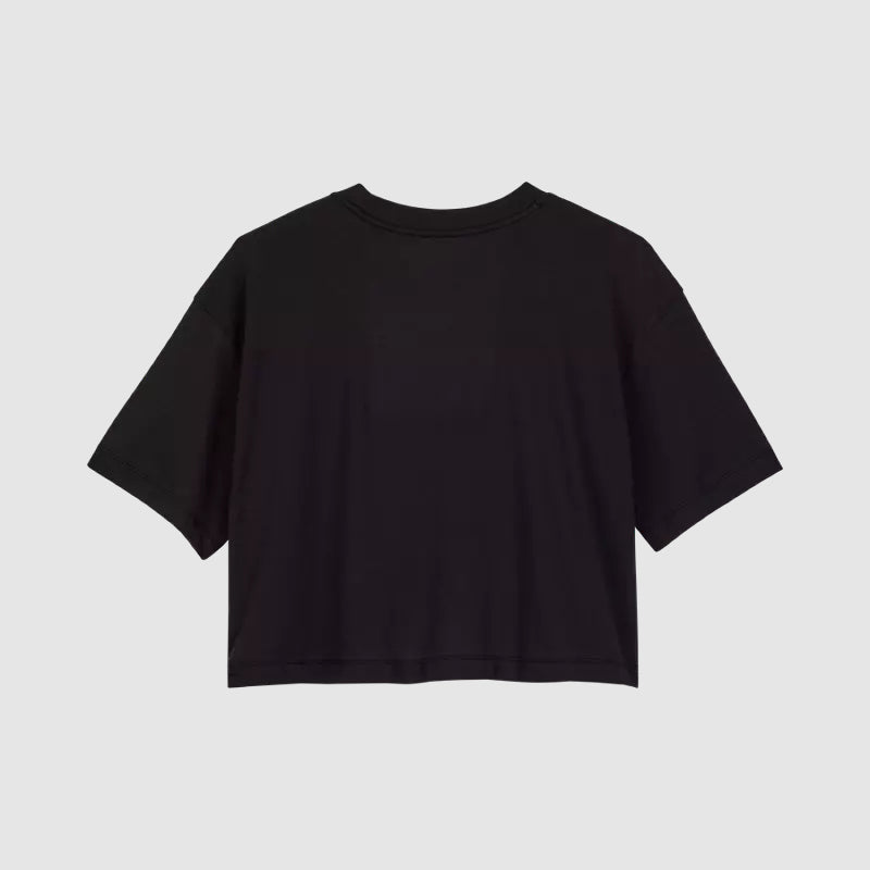 Polera Lifestyle Mujer Byrd Crop Negro Fox