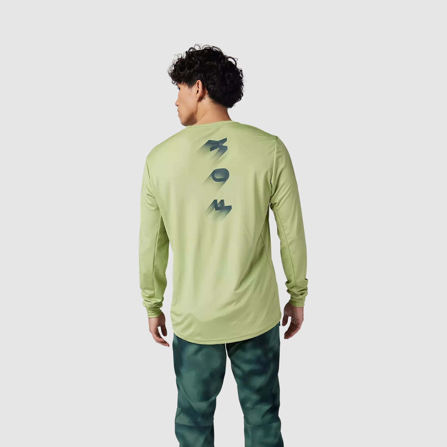 Polera Bicicleta Ranger Wayfaring Manga Larga Verde Pastel Fox