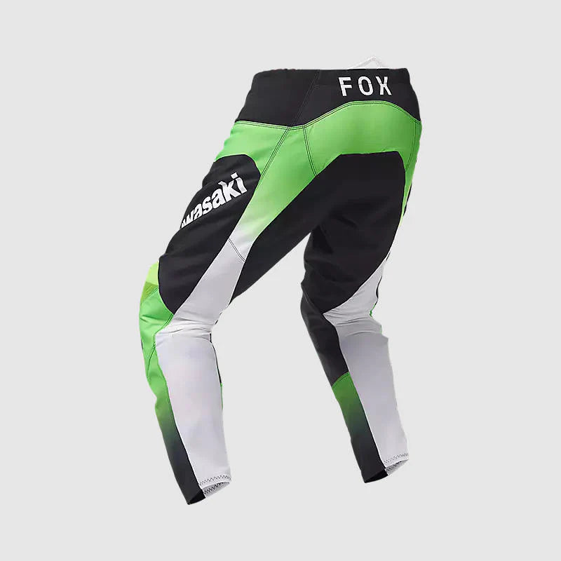 Pantalon Moto Fox 180 Kawasaki Verde