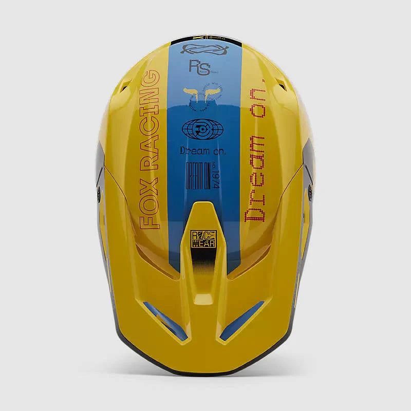 Casco Moto Fox V1 Race Spec Amarillo