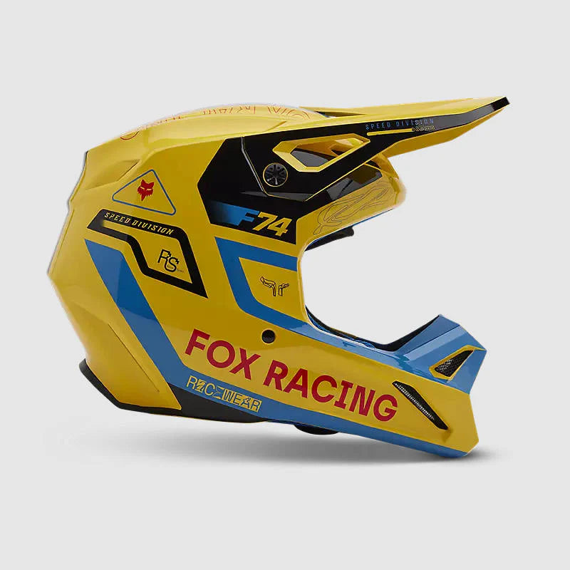 Casco Moto Fox V1 Race Spec Amarillo