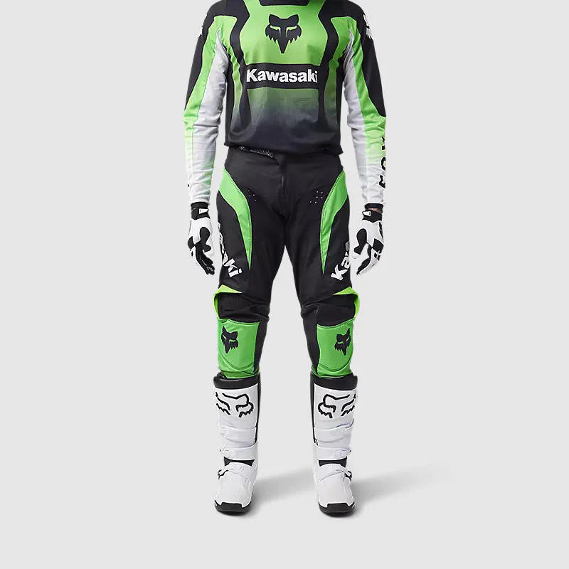 Pantalon Moto Fox 180 Kawasaki Verde