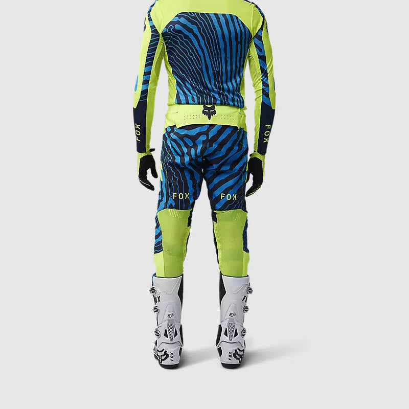 Pantalon Moto Fox Flexair Impression Azul/Amarillo