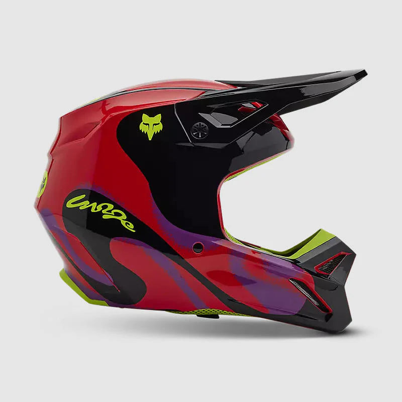 Casco Moto Fox V1 Emotion Rojo