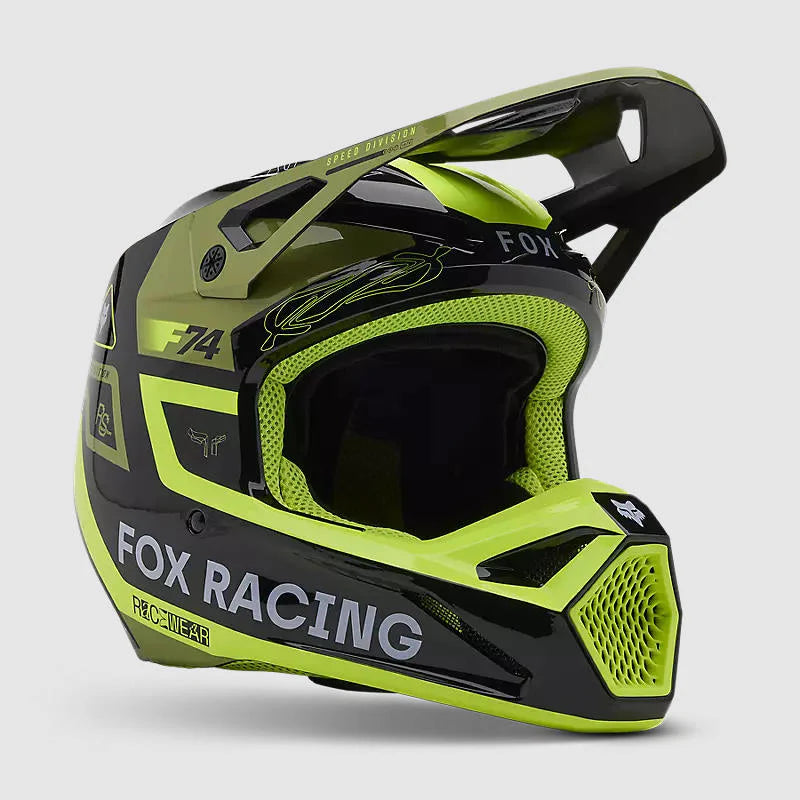 Casco Moto Fox V1 Race Spec Verde