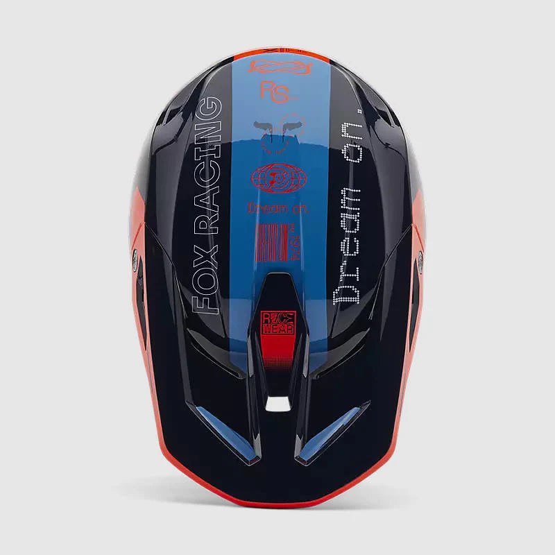Casco Moto Fox V1 Race Spec Azul Marino