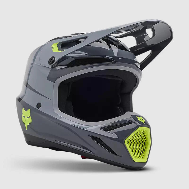 Casco Moto Fox V3 Divider Gris