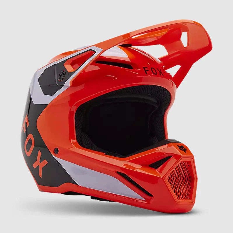 Casco Moto Niño Fox V1 Lean Naranjo