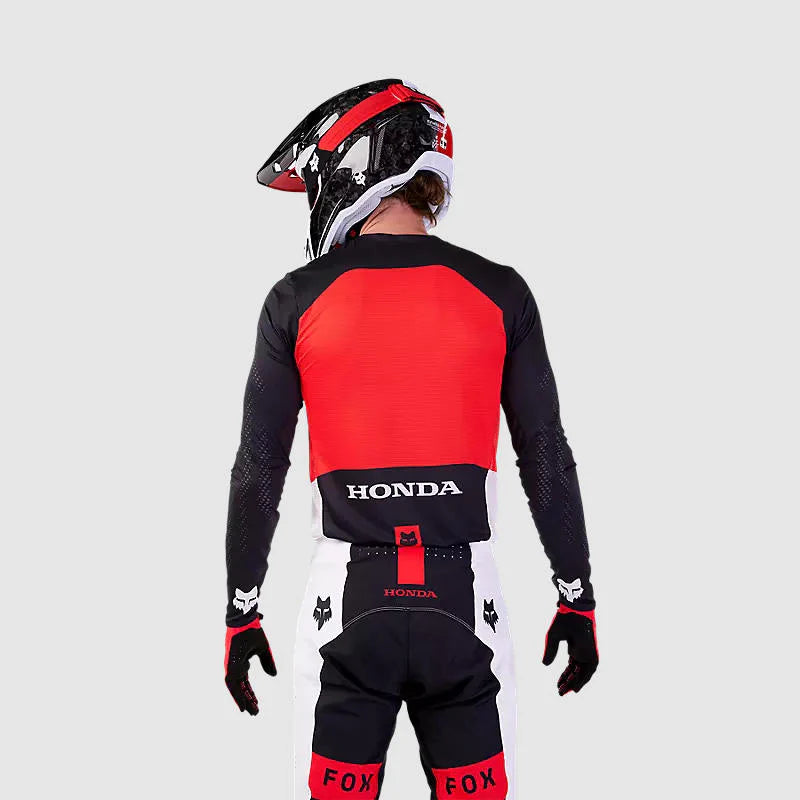 Polera Moto Fox Flexair Honda Rojo/Blanco