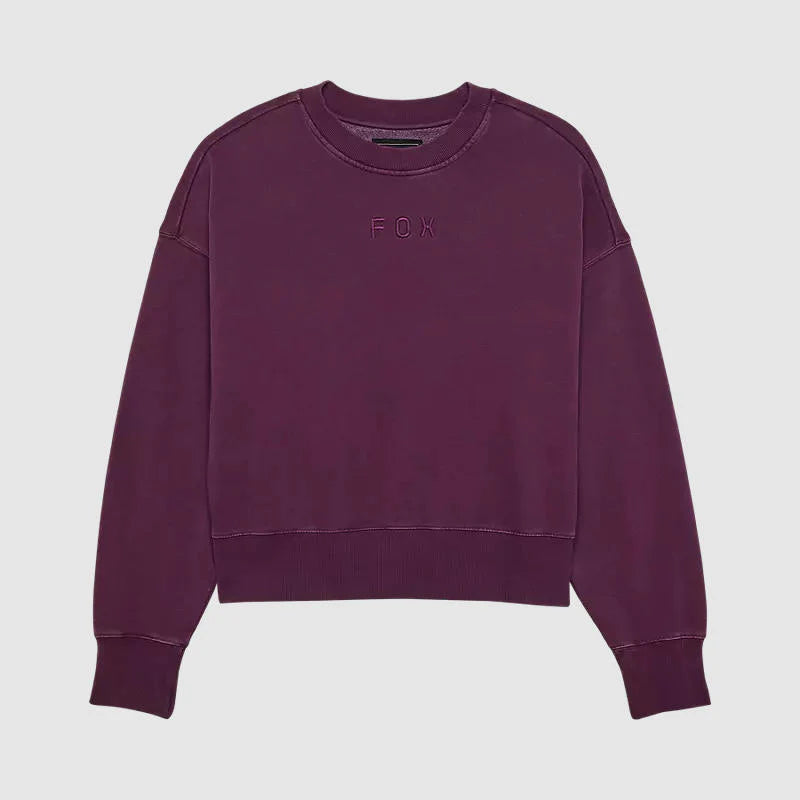 Poleron Lifestyle Mujer Fox Wordmark Oversized Burdeo