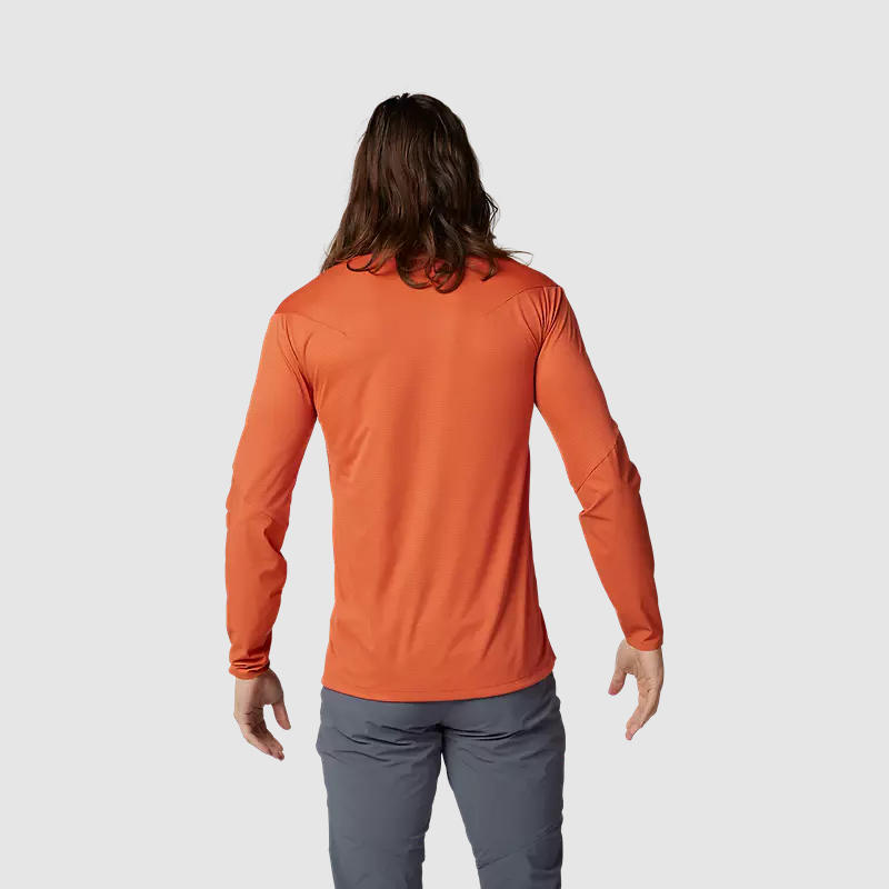 Polera Bicicleta Flexair Pro Manga Larga Naranjo Fox