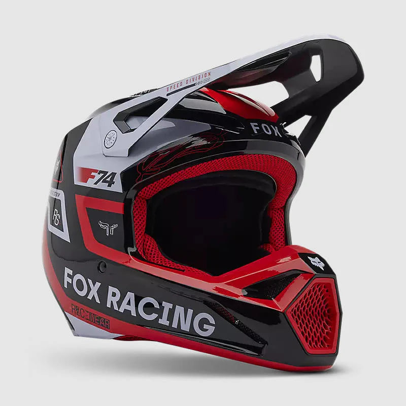 Casco Moto Fox V1 Race Spec Rojo