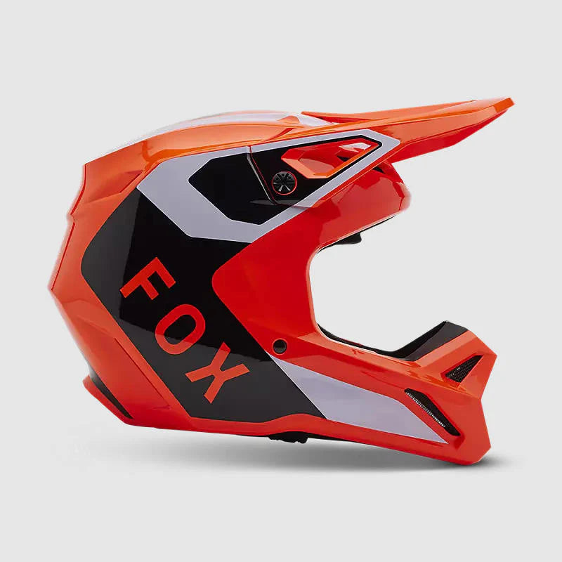 Casco Moto Fox V1 Lean Naranjo