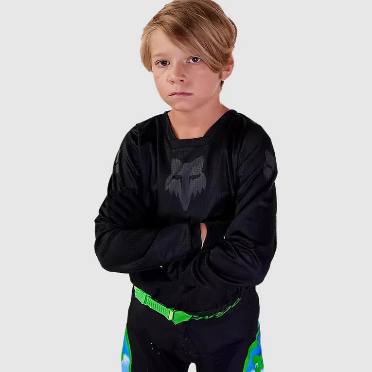 Polera Moto Niño 180 Blackout Negro