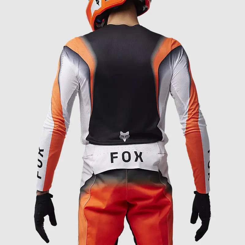 Polera Moto Fox Flexair Infinite Naranjo/Negro