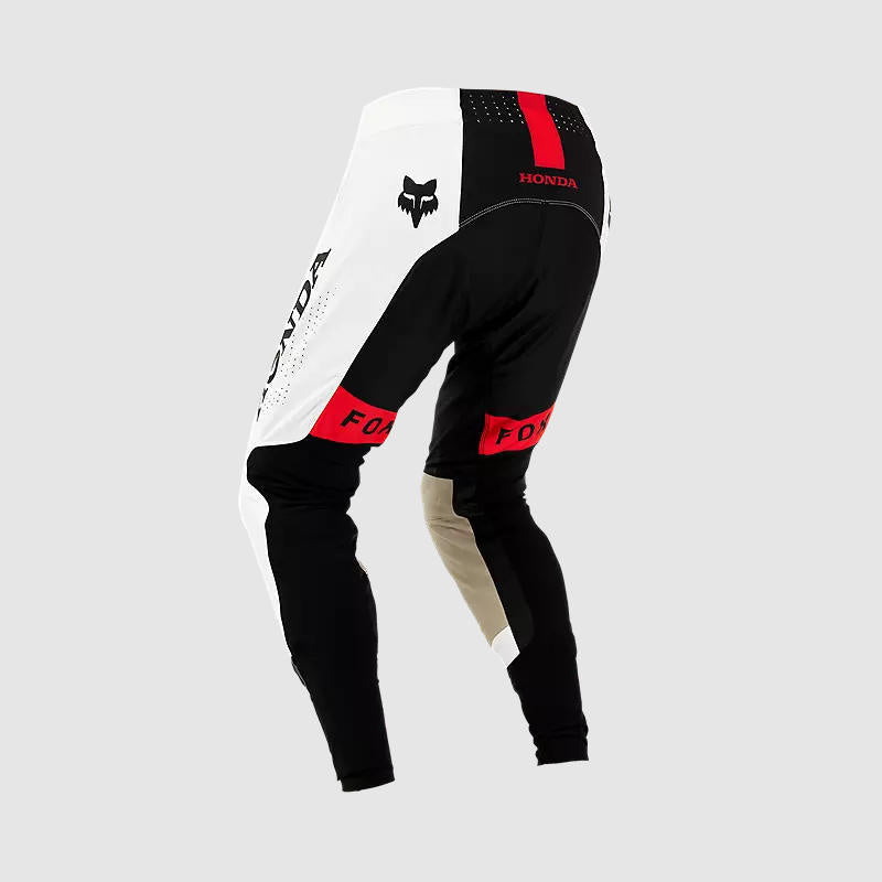 Pantalon Moto Flexair Honda Blanco/Negro Fox