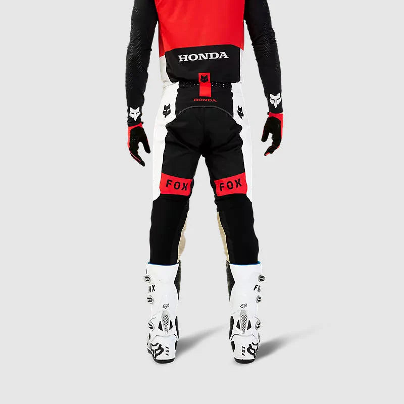 Pantalon Moto Fox Flexair Honda Blanco/Negro