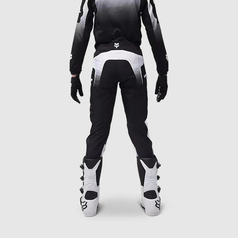 Pantalon Moto Niño Fox 180 Lean Negro/Blanco