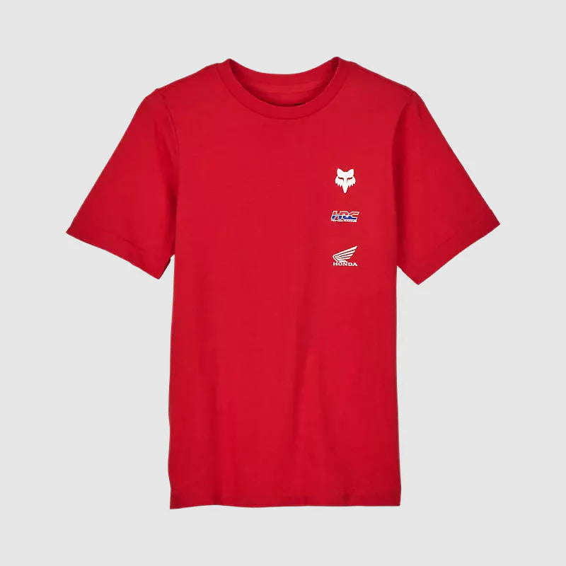 Polera Fox Lifestyle Niño Fox x Honda Premium Rojo