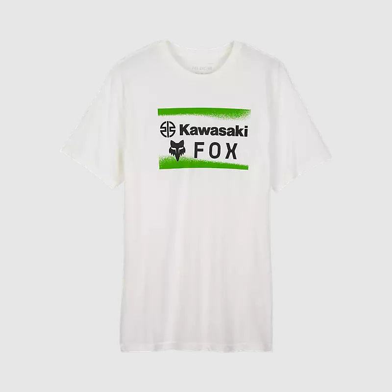 Polera Lifestyle Fox x Kawasaki Premium Blanco (Open Box)