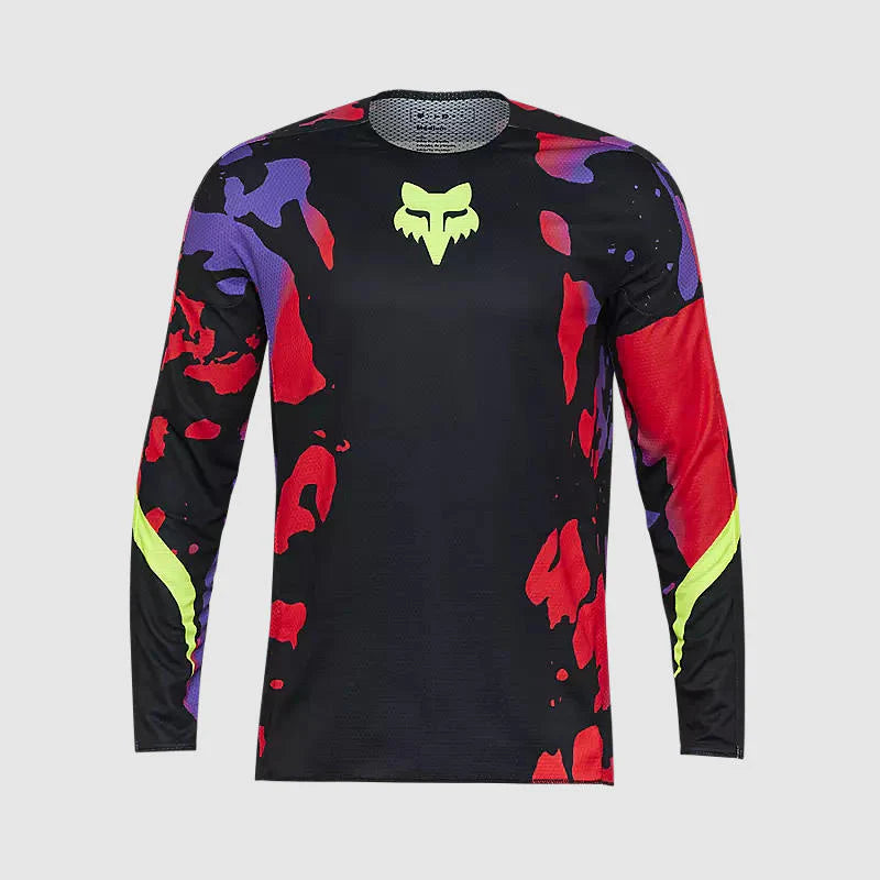 Polera Moto Fox 360 Throttle Negro/Rojo Fox