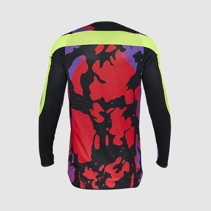 Polera Moto Fox 360 Throttle Negro/Rojo Fox