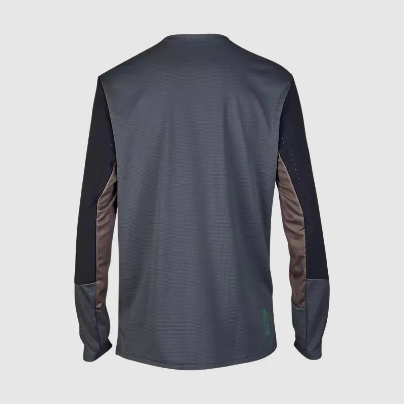 Polera Bicicleta Fox Defend Manga Larga Gris