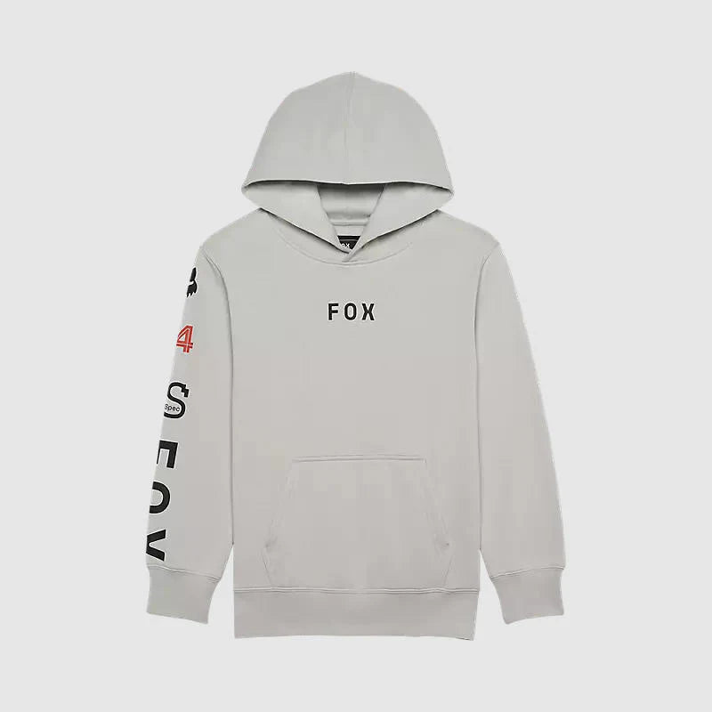 Poleron Lifestyle Niño Fox Canguro Race Spec Gris Claro