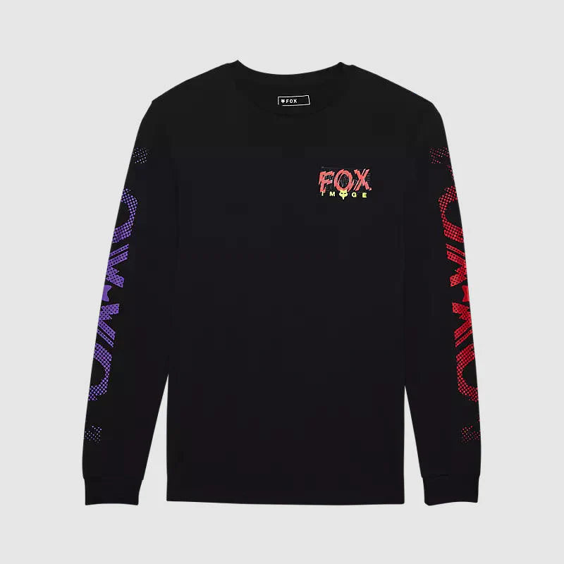 Polera Lifestyle Fox Energy Premium Manga Larga Negro