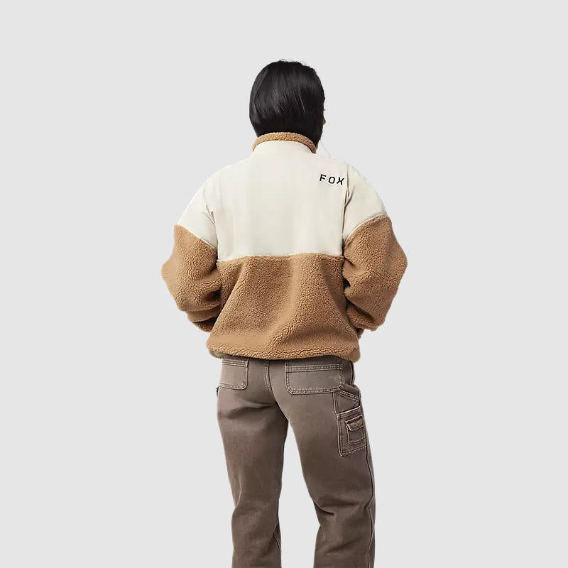 Poleron Lifestyle Mujer Survivalist Sherpa Full Cafe Fox