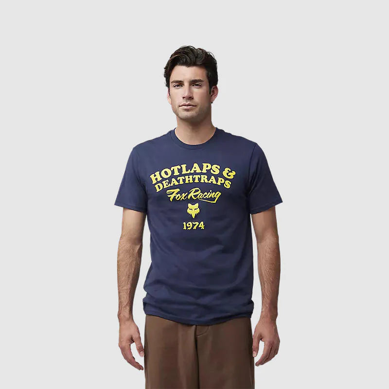 Polera Lifestyle Fox Hotlaps Premium Azul Marino