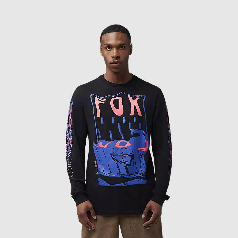 Polera Lifestyle Fox Emotion Blast Premium Manga Larga Negro