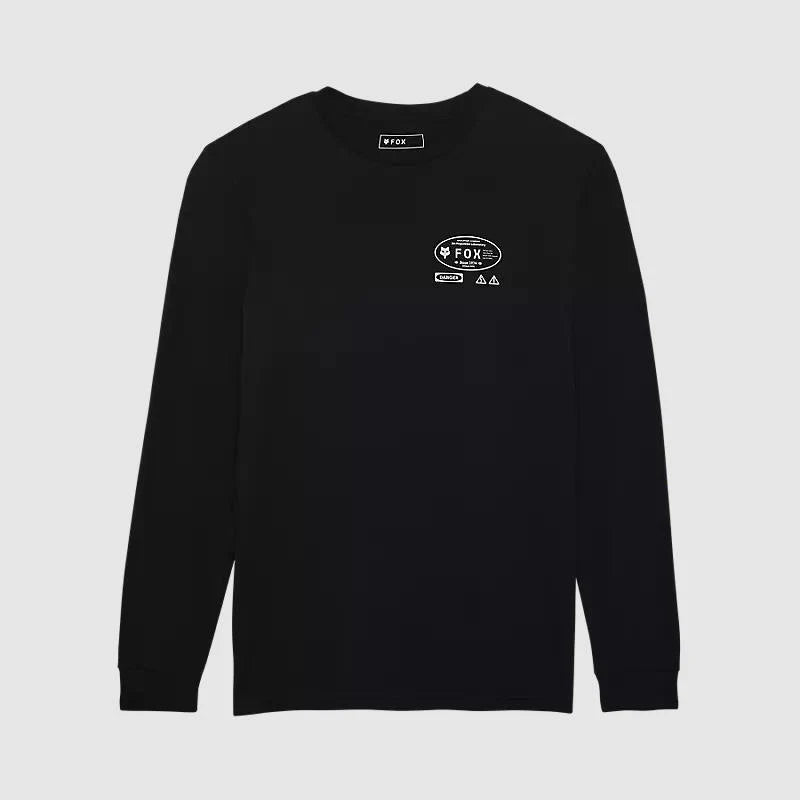 Polera Lifestyle Fox Stamped Premium Manga Larga Negro