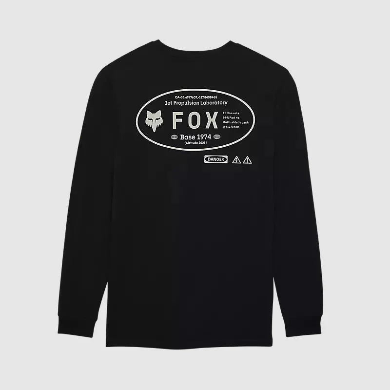 Polera Lifestyle Fox Stamped Premium Manga Larga Negro