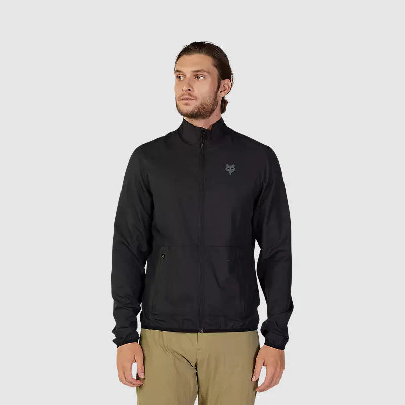 Chaqueta Fox Cortavientos Bicicleta Ranger Negro