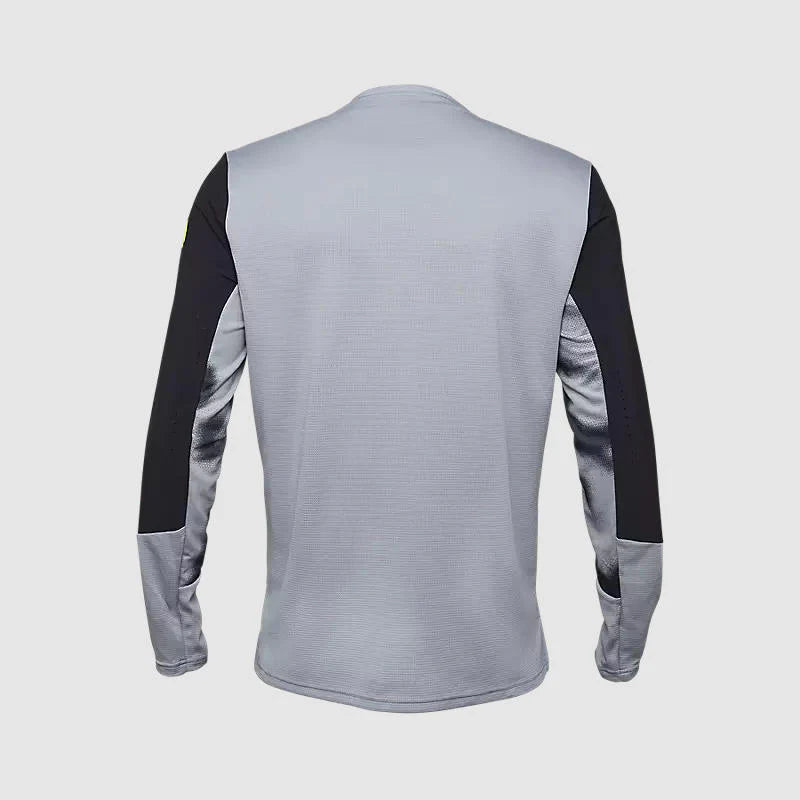 Polera Bicicleta Fox Defend Taunt Manga Larga Gris