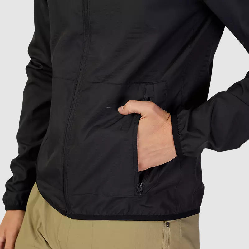 Chaqueta Cortavientos Bicicleta Ranger Negro Fox