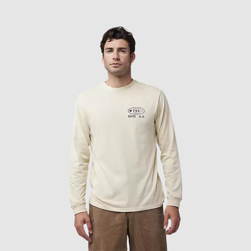 Polera Lifestyle Stamped Premium Manga Larga Crema Fox