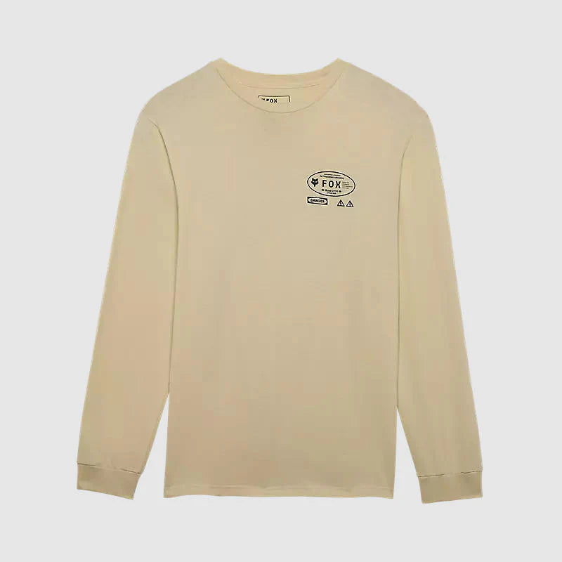 Polera Lifestyle Fox Stamped Premium Manga Larga Crema