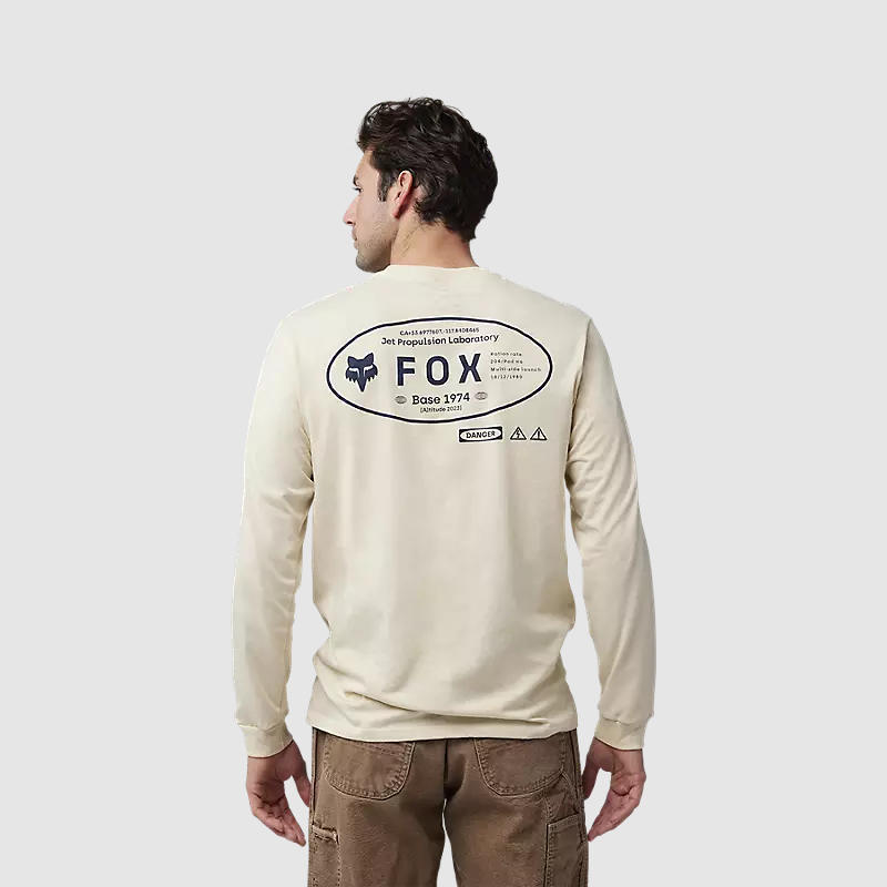 Polera Lifestyle Stamped Premium Manga Larga Crema Fox