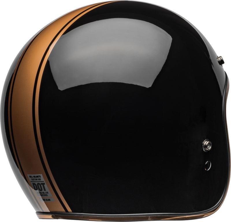Casco Moto Calle Bell Custom 500 Rally Negro/Dorado