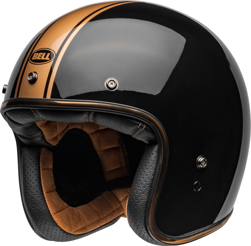 Casco Moto Calle Bell Custom 500 Rally Negro/Dorado