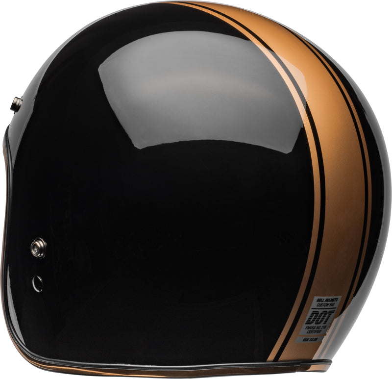 Casco Moto Calle Bell Custom 500 Rally Negro/Dorado