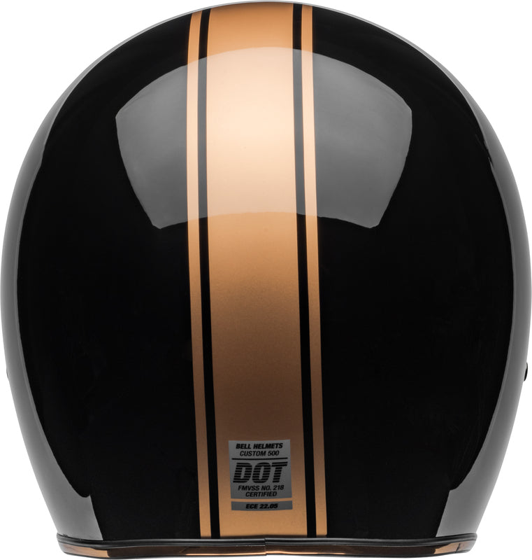 Casco Moto Calle Bell Custom 500 Rally Negro/Dorado