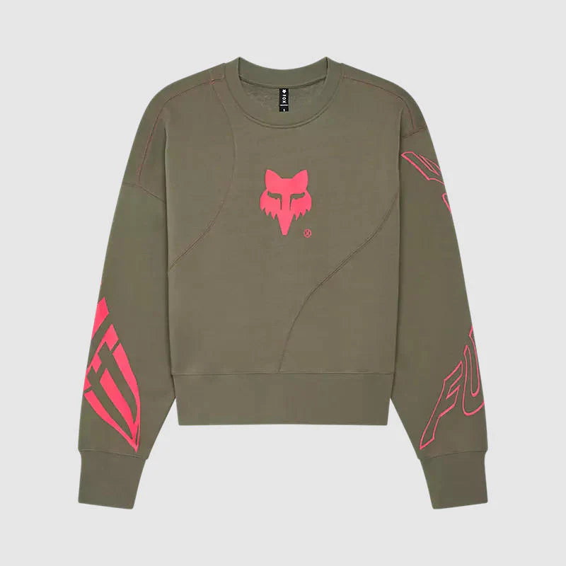 Poleron Lifestyle Fox Oversize Mujer Elevated Crew