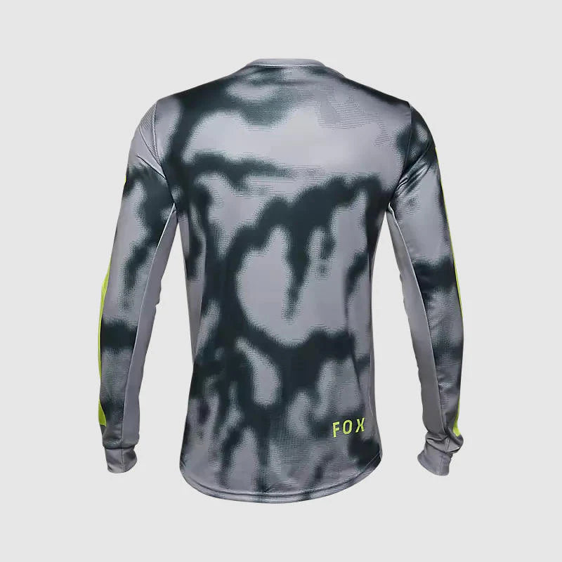 Polera Bicicleta Fox Ranger Taunt Manga Larga Gris