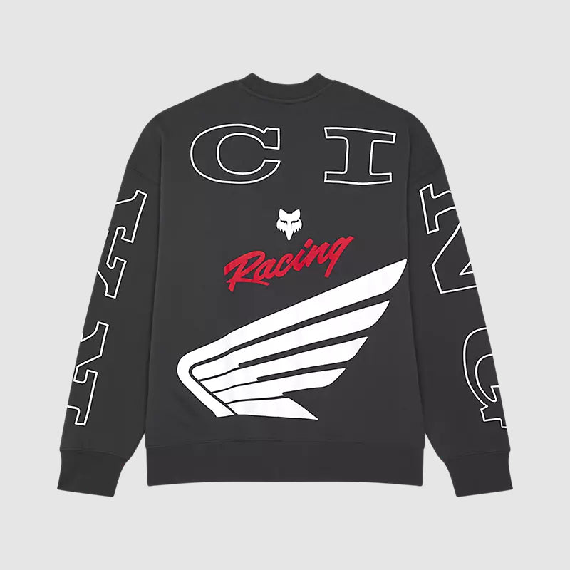 Poleron Lifestyle Oversize Crew Honda Gris Fox
