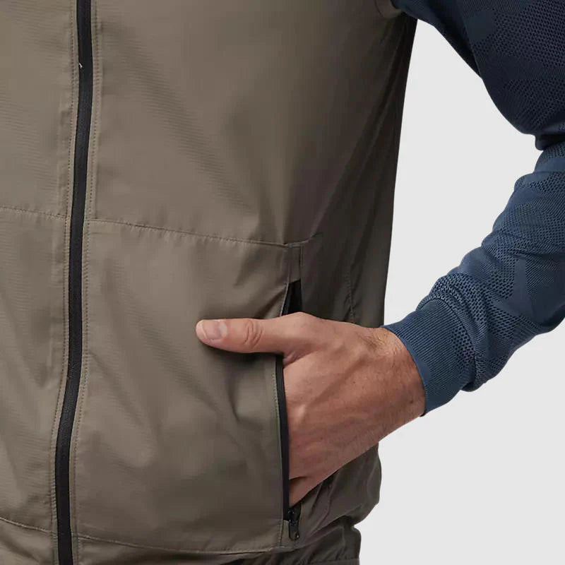 Chaqueta Cortavientos Bicicleta Fox Ranger Sin Mangas Cafe
