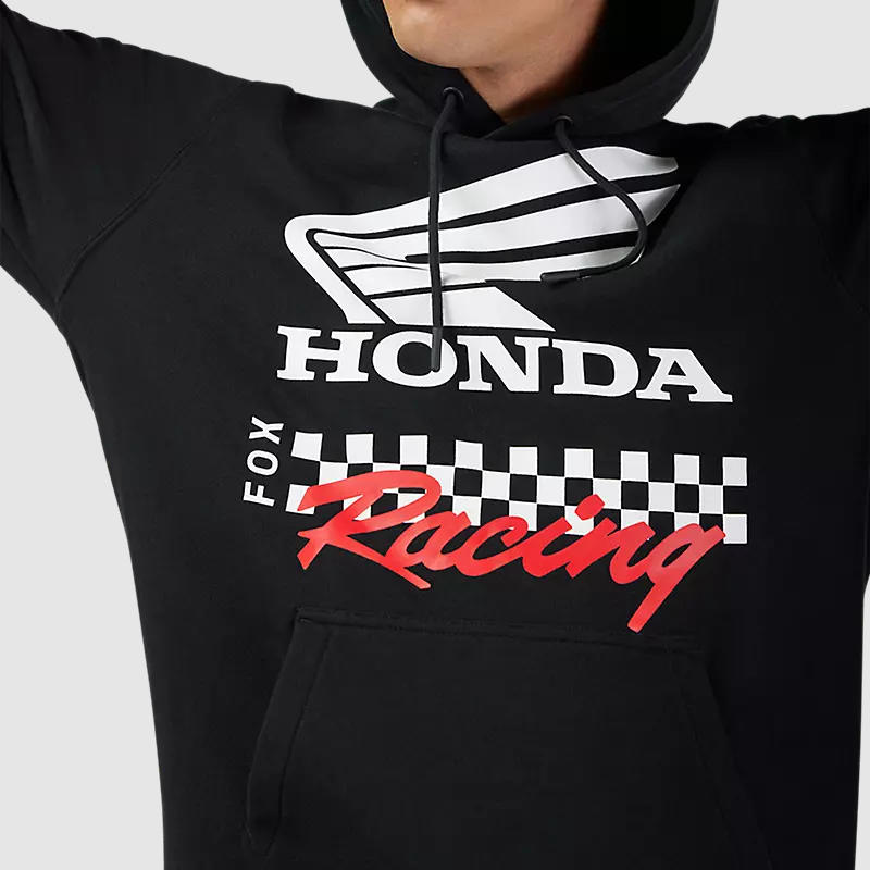 Poleron con Capucha Lifestyle Honda Negro Fox